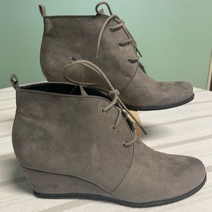 Franco Sarto - Grey Annabelle Suede Wedge Bootie